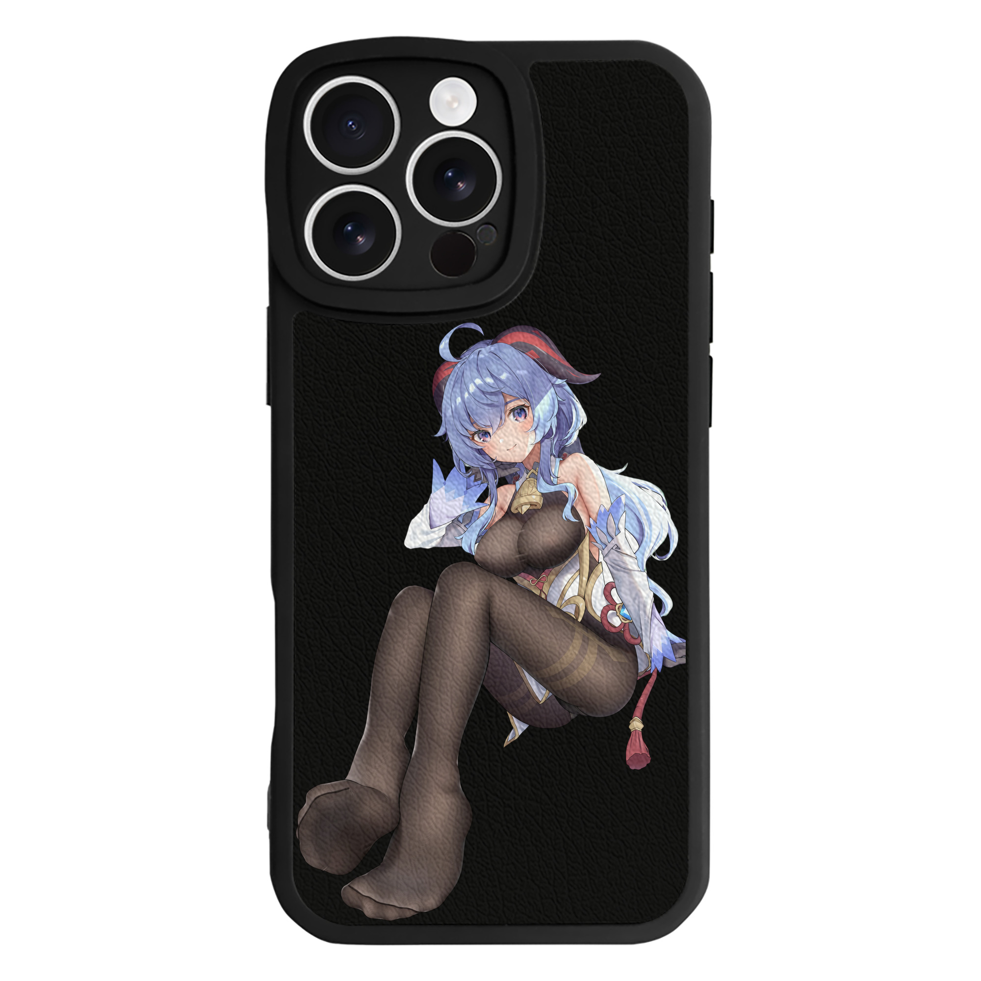 げんし神 甘雨 かんう genshin Ganyu 【iPhone 16シリーズ対応】シリコンスマホケース（レザー調） 材質：シリコン